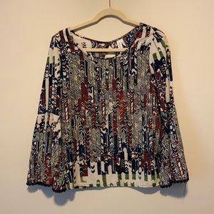 Pink Owl Bell Sleeved Blouse